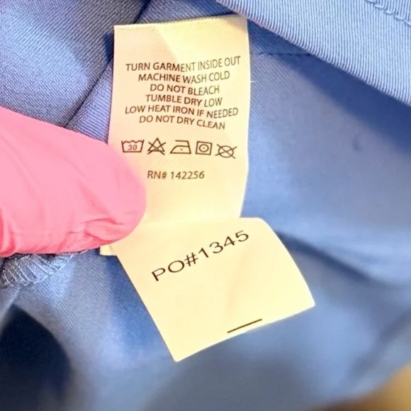 BUNDLE (2 pieces) - Figs Women's Ceil Blue Scrub Tops - Picture 9 of 10